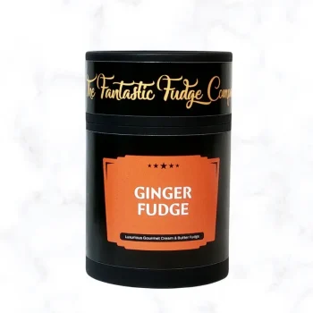 Ginger Fudge Gift Tub displayed on a white marble background