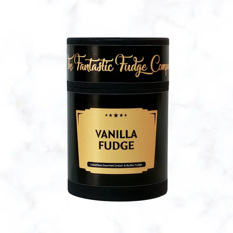 Vanilla Tub Vanilla Fudge Gift Tub displayed on a white marble background