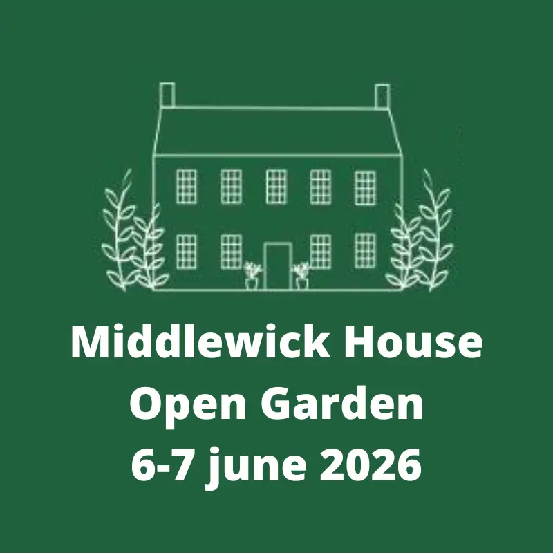 Middlewick House Open Gardens 6th & 7th June 2026